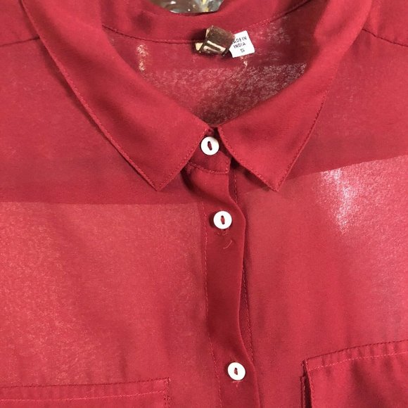 Kut From The Kloth Collared Button Up Blouse Small - Picture 4 of 9